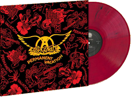 Aerosmith - 1987 Permanent Vacation - Red/Black Marbled vinyl LP  - 236 kr.